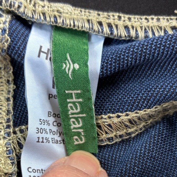 Halara Petite Size Medium Wide Leg Denim Look Stretch Pants Comfy Pull on - Picture 3 of 14